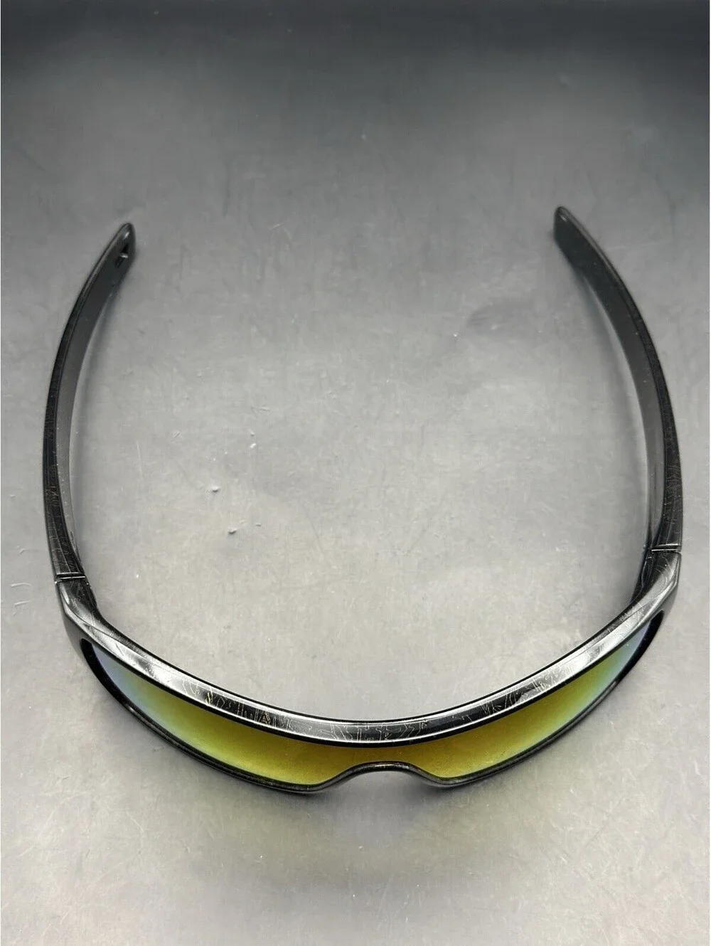 Oakley Batwolf Polished Black Gold History Text W/ Fire Iridium (Icons included)